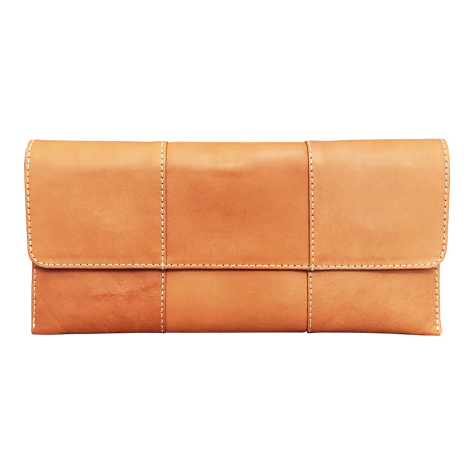 Lisbon Clutch Natural Saddle Leather