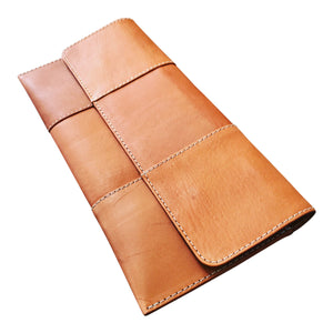 Lisbon Clutch Natural Saddle Leather