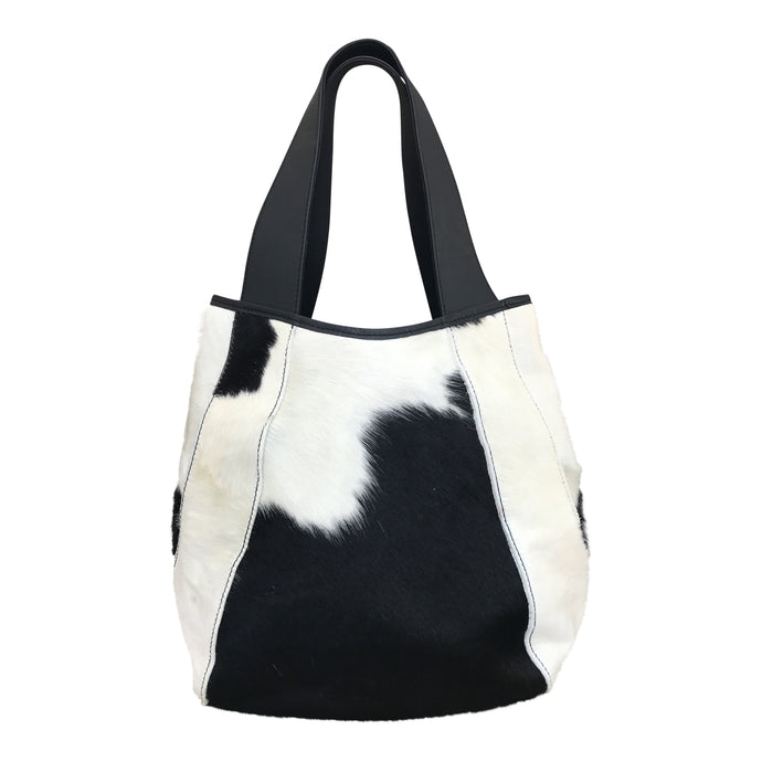 Jessica Large Black & White Calf Hair